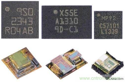來自三家不同供應商的9軸MEMS傳感器尺寸、內部結構都大不相同