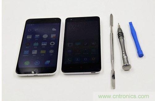 拆解對比:魅藍VS紅米2