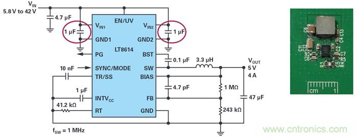 是否可以將低EMI電源安裝到擁擠的電路板上?